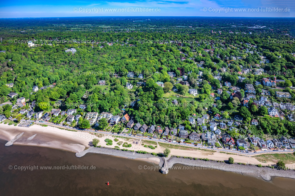 Hamburg_Blankenese_Süllberg_Waseberg_ELS_5923090525 | HAMBURG 09.05.2025 Elbe- Uferbereich im Stadtteil Blankenese mit dem Waseberg in Hamburg. // Elbe bank area in the Blankenese district with the Waseberg in Hamburg. Foto: Martin Elsen