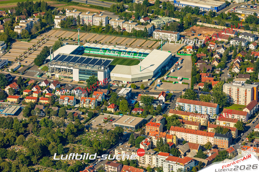 Luftaufnahme von Ronhof Fürth Bild- Das Luftbild wurde 2025 vom UL-Flugzeug heraus erstellt ( keine Drohne ) - Hochauflösende Luftaufnahme -Nicht vergleichbar mit Google Maps oder Satelittenbilder- Die Geschenkidee !Mit Lizenz und Bildrechte bestellbar