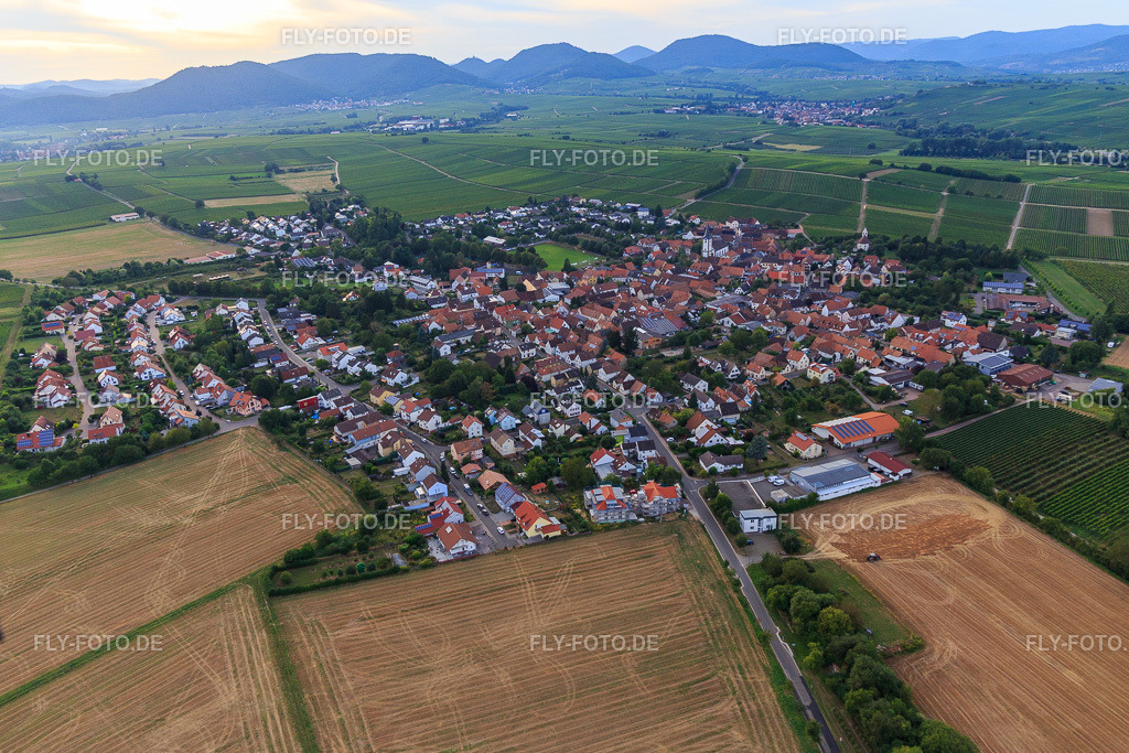 Dorfansicht aus Osten | Luftbild: Dorfansicht aus Osten im Ortsteil Mörzheim in Landau im Bundesland Rheinland-Pfalz in Deutschland. Foto: IMG_094580.jpg vom 02.09.2016 durch Werner Riehm/FLY-FOTO.de - Realisiert mit Pictrs.com