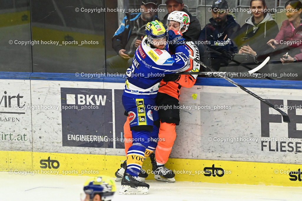 EC IDM WÄRMEPUMPEN VSV vs. MOSER MEDICAL GRAZ99ERS | #10 Thomas Vallant EC VSV, #17 Manuel Ganahl Graz 99ers, EC IDM WÄRMEPUMPEN VSV vs. MOSER MEDICAL GRAZ99ERS, EC IDM WÄRMEPUMPEN VSV vs. MOSER MEDICAL GRAZ99ERS am 12.03.2026 in Villach (Stadthalle Villach), Austria, (Photo by Bernd Stefan)