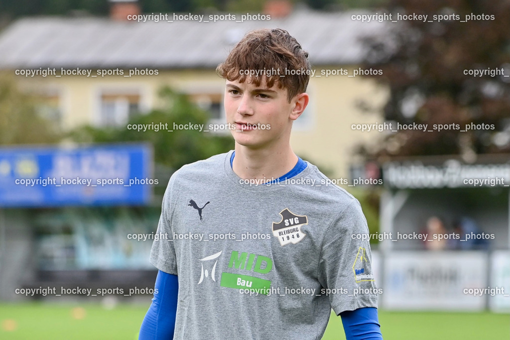 SVG Bleiburg vs. SAK 23.9.2023 | #24 Julian Schneider SVG Bleiburg, SVG Bleiburg vs. SAK 23.9.2023, SVG Bleiburg vs. SAK am 23.09.2023 in Bleiburg (Karl Kornberger Stadion), Austria, (Photo by Bernd Stefan)