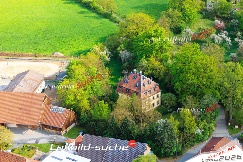 Die Luftaufnahme der Stadt Küps wurde vom UL-Flugzeug heraus erstellt ( keine Drohne )- hohe Auflösung für beste Qualität