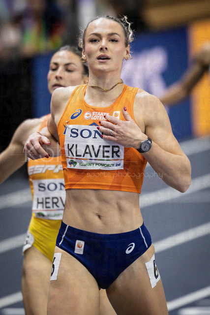 World Athletics Indoor Championships Kujawy Pomorze 26, 20.03.2026 | TORUN, POLAND - MARCH 20: Lieke KLAVER (NED) competes in the women's 400m during the World Athletics Indoor Championships Kujawy Pomorze 26 on day 1 / session 2 at Kujawsko-Pomorska Arena Torun on March 20, 2026 in Torun, Poland. 
