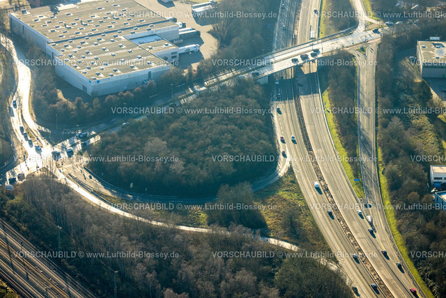 Duisburg241201987 | Luftbild, Autobahn A59 und Anschlussstelle Großenbaum, Brücke Altenbrucher Damm, Buchholz, Duisburg, Ruhrgebiet, Nordrhein-Westfalen, Deutschland