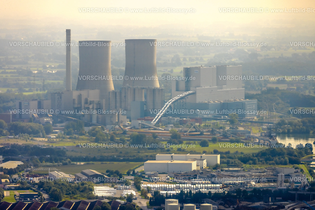 Hamm230900486 | Luftbild, RWE Kraftwerk Westfalen im Nebel, Uentrop, Hamm, Ruhrgebiet, Nordrhein-Westfalen, Deutschland