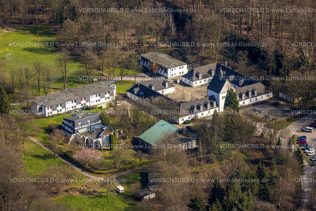 Essen240302281Kettwig | Luftbild, Jugendbildungsstätte St. Altfrid Bildungszentrum, im Waldgebiet, Heiligenhaus, Ruhrgebiet, Nordrhein-Westfalen, Deutschland