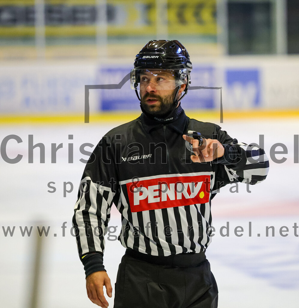 2025-09-14_111_TSV_Erding_gegen_EC_Peiting | Erding, Deutschland, 14.09.2025:Eishockey, Oberliga Süd 2025 / 2026, Testspiel, TSV Erding gegen EC Peiting, Endergebnis: 2:3Foto: Christian Riedel / fotografie-riedel.net