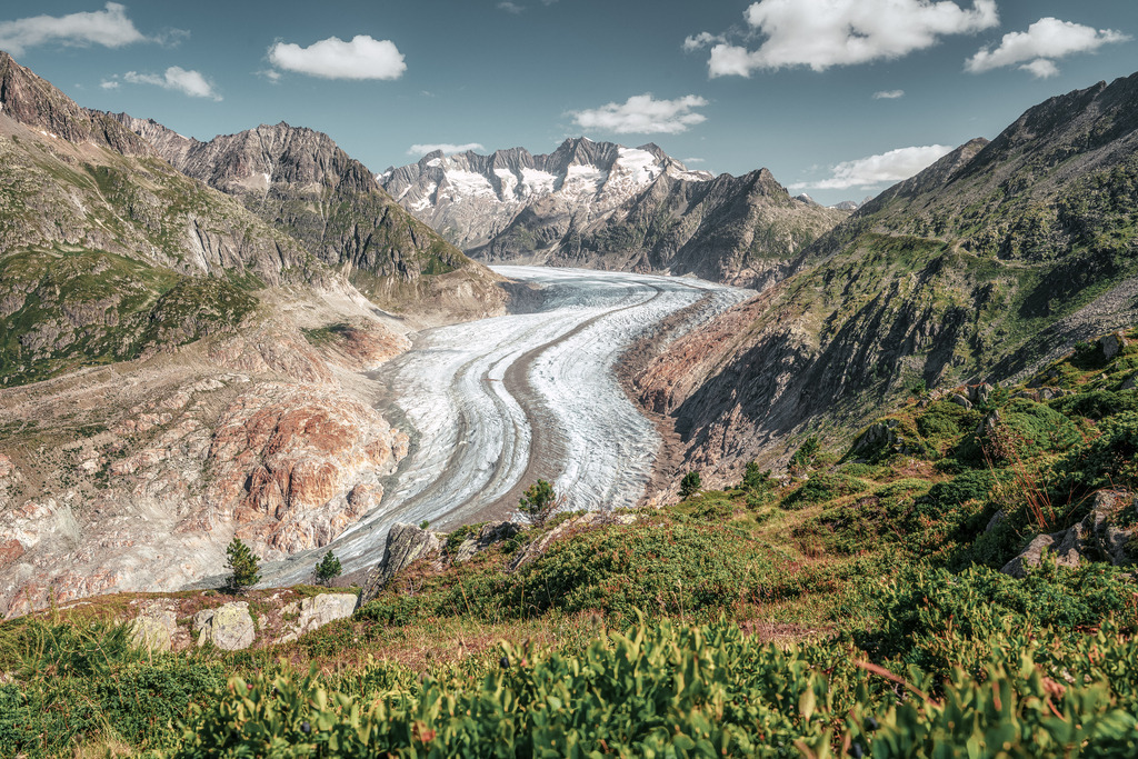 Aletschgletscher | Aussicht vom Viewpoint Moosfluh auf der Bettmeralp - Realisiert mit Pictrs.com