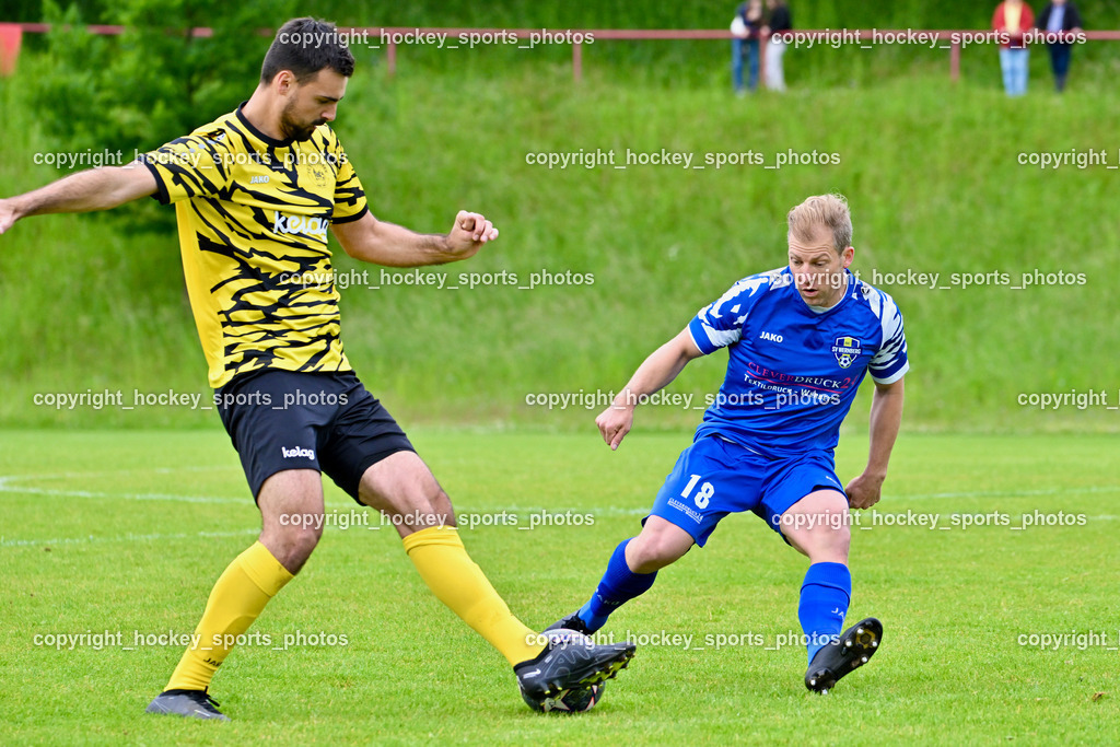 SV Wernberg vs. FC Faakersee | #18 Andreas Unterguggenberger FC Faakersee, #18 Oliver Lerchner SV Wernberg, SV Wernberg vs. FC Faakersee, SV Wernberg vs. FC Faakersee am 01.06.2024 in Wernberg (Sportplatz Wernberg), Austria, (Photo by Bernd Stefan)