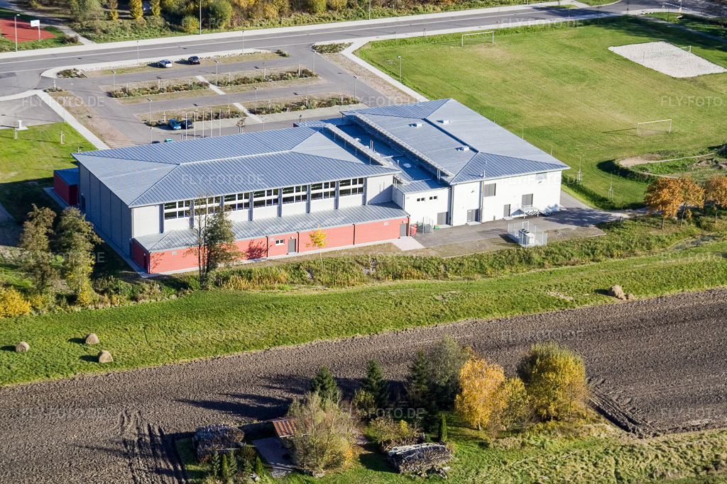 Luftbild: Bienwaldhalle Kandel in Kandel im Bundesland Rheinland-Pfalz in Deutschland. Foto: IMG_8864.jpg vom 05.11.2007 durch Werner Riehm/FLY-FOTO.de