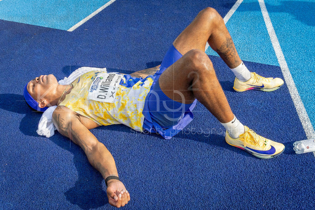 Multisport Event; Ratingen, 27.06.2026 | RATINGEN, GERMANY - JUNE 27, 2026 :  Devon Williams (USA / United States) after 400m during the Multisport Event at Stadion Ratingen on June 27, 2026 in Ratingen, Germany.