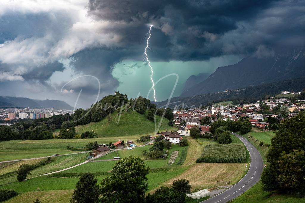Hagelunwetter | Im Vordergrund Arzl