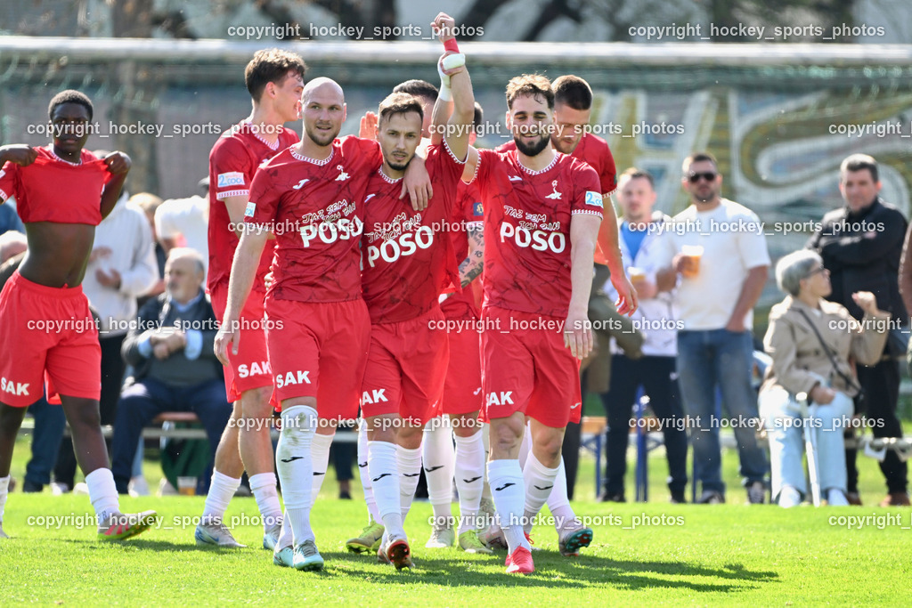 SV Donau Klagenfurt vs. SAK | #14 Andre Le Prince Chedjou Fonkou SAK, #17 Timo Todor-Kostic SAK, Jubel SAK, #21 Zan Benedicic SAK, #24 Jovan Koprivica SAK, #14 Andre Le Prince Chedjou Fonkou SAK, #9 Sinan Samardzic SAK, #11 Luka Jerin SAK, SV Donau Klagenfurt vs. SAK, SV Donau Klagenfurt vs. SAK am 11.04.2026 in Klagenfurt (Sportplat Donau ), Austria, (Photo by Bernd Stefan)