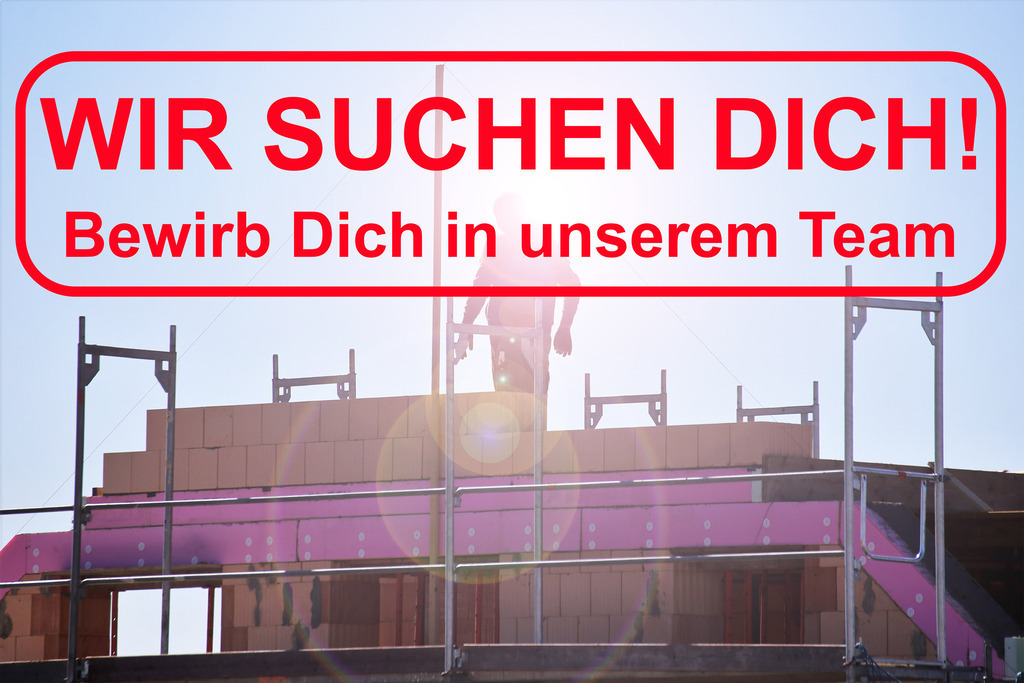 Maurer gesucht (Vorlage) | Wir suchen Dich (Maurer): Text WIR SUCHEN DICH BEWIRB DICH IN UNSEREM TEAM  auf dem Bild eines Bauarbeiters (Vorlage Mitarbeitersuche) - Realisiert mit Pictrs.com