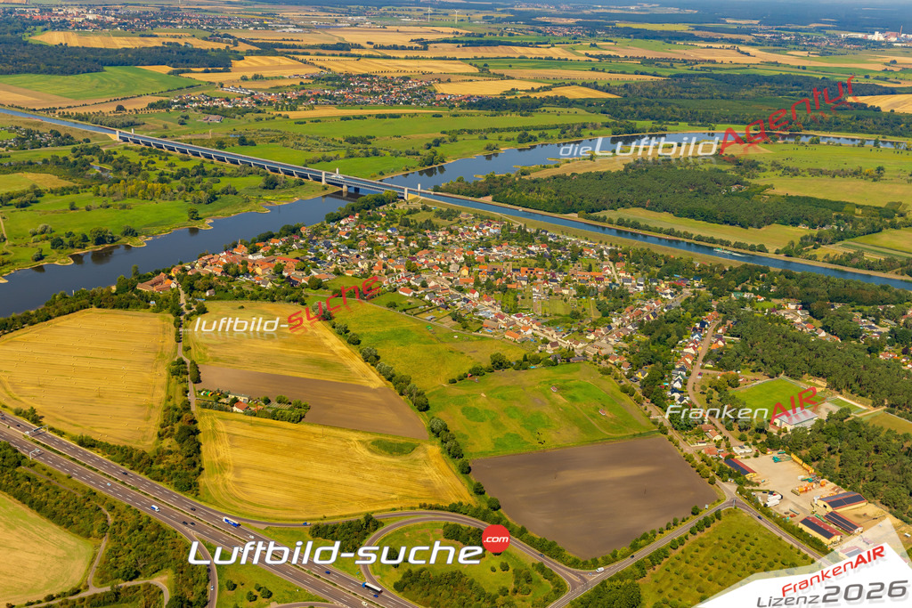Klassische Luftaufnahme ohne Drohne zeigt:Hohenwarthe bei Möser - Die Luftbildaufnahme wurde 2025 vom UL-Flugzeug heraus erstellt ( keine Drohnenaufnahme ) - Hochauflösende Luftaufnahme -Nicht vergleichbar mit Google Maps oder Satelittenbilder- Die Geschenkidee !Mit Lizenz und Bildrechte bestellbar