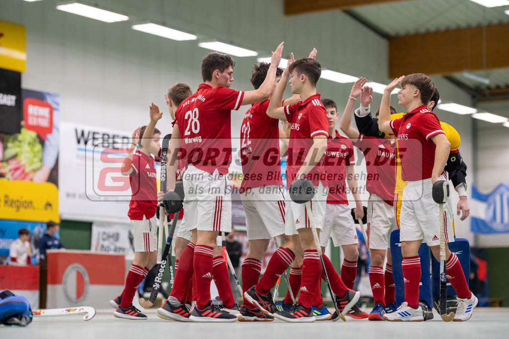 SFE_20230305_0011 | Deutsche Meisterschaft Männliche U16 Halle 2023 am 05.03.2023 in Köln (KTHC Stadion Rot-Weiss Köln Tennis and Hockey Club), Photo: Stephan Fehrmann 2022 (Sports-Gallery)