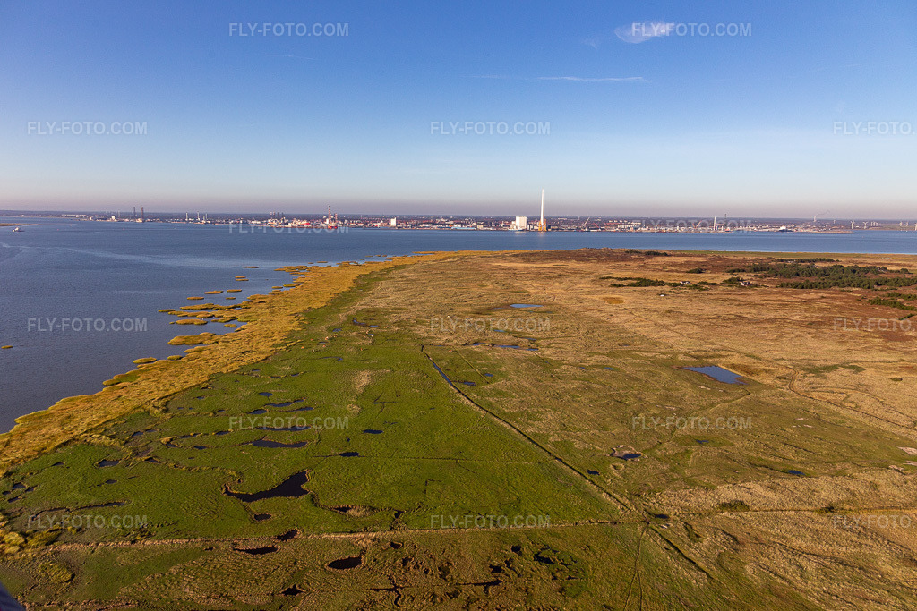 Aerial view: Wadden Sea National Park in Fanø in the state South Denmark, Denmark.Photo: IMG_118831.jpg taken on 09/21/2019 by Werner Riehm/FLY-FOTO.comResolution of the original: 5472 x 3648 px