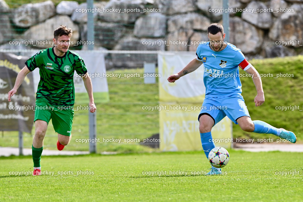 SC Landskron vs. SVG Bleiburg | #15 Ingo Mailänder SC Landskron, #9 Adnan Besic SVG Bleiburg, SC Landskron vs. SVG Bleiburg, SC Landskron vs. SVG Bleiburg am 28.04.2024 in Villach (Sportzentrum Landskron), Austria, (Photo by Bernd Stefan)