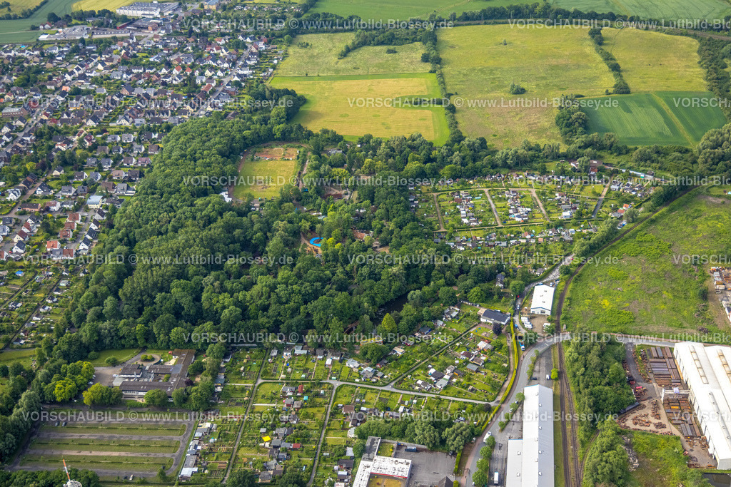 Hamm220601908 | Luftbild, Tierpark Hamm mit Kletterpark, alter Sportplatz, Kleingärtnerverein Waldfrieden, Mitte, Hamm, Ruhrgebiet, Nordrhein-Westfalen, Deutschland