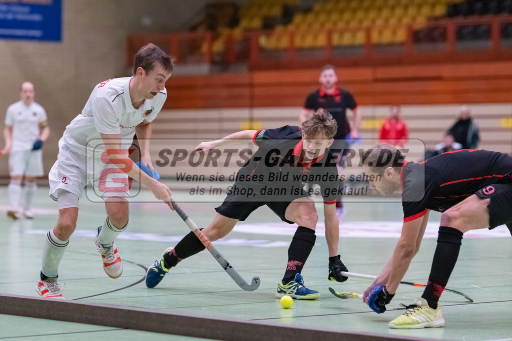 HK_20230113_102697 | 1. Bundesliga ( Halle ) Herren Crefelder HTC - DSD Düsseldorf am 13.1.2023 Crefelder HTC  ( CHTC ) Halle Glockenspitz , Krefeld , Breucker Julius ( Crefelder HTC #2 )