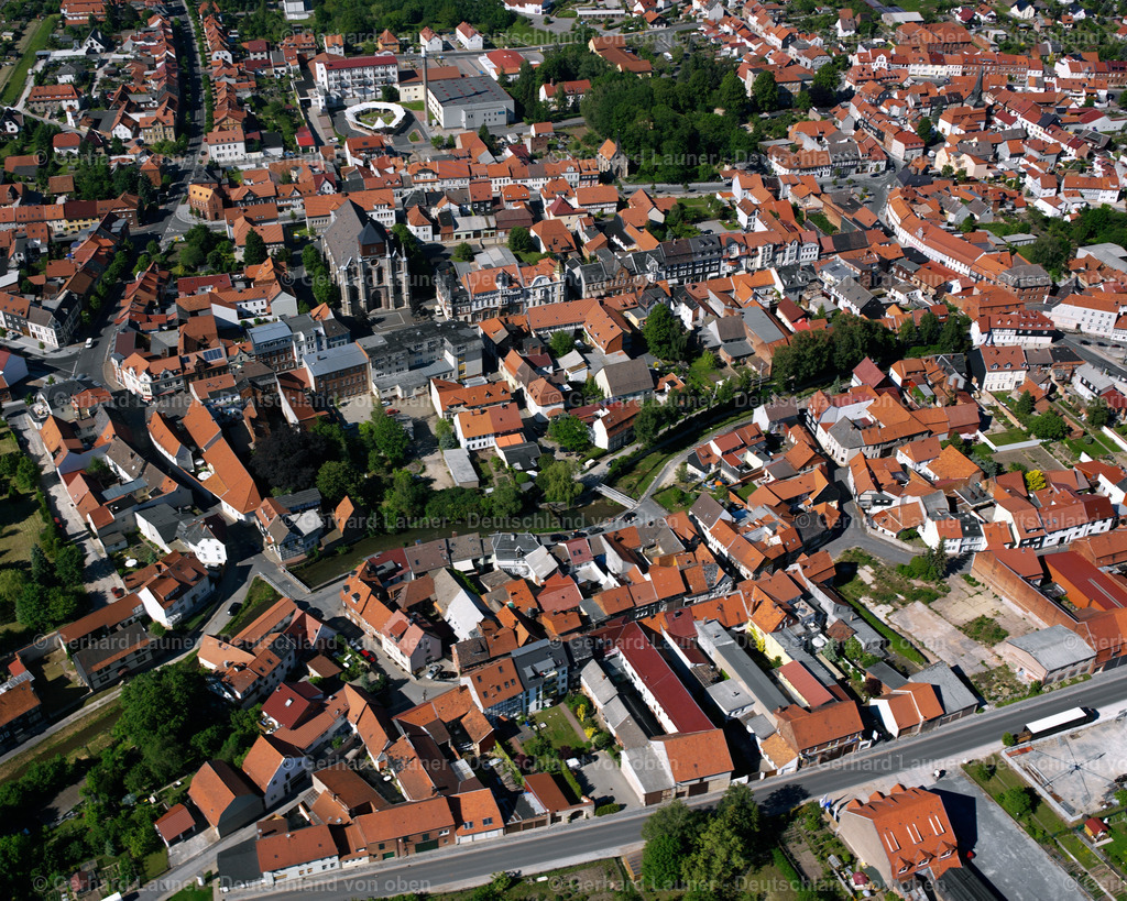 2634548 | DINGELSTäDT 09.06.2006 Stadtansicht des Innenstadtbereiches  in Dingelstädt im Bundesland Thüringen, Deutschland // City view on down town  in Dingelstädt in the state Thuringia, Germany Foto: Gerhard Launer