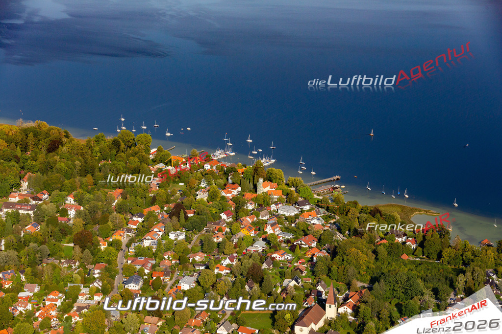 Aktuelles Luftbild von  Schondorf am Ammersee - Die Luftaufnahme wurde 2020 mittels UL-Flugzeug erstellt ( keine Drohne ) - hochauflösende Kamera-Systeme von  Canon -Beste Qualität - Für grossformatige Ausdrucke geeignet. Die Geschenkidee !