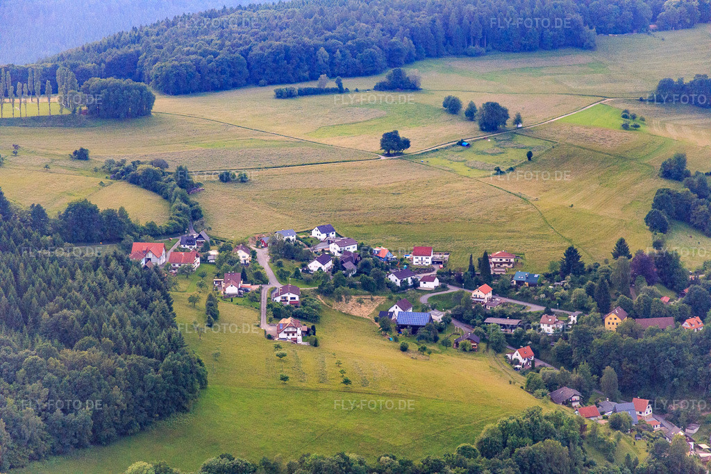 Luftbild: Brombacher Straße im Ortsteil Brombach in Eberbach im Bundesland Baden-Württemberg in Deutschland. Foto: IMG_089431.jpg vom 10.06.2016 durch Werner Riehm/FLY-FOTO.de