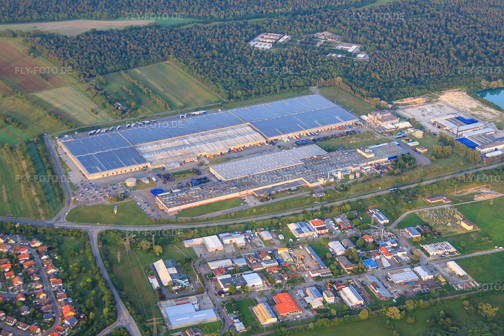 Luftbild: Industriegebiet Bruchstücker und Goodyear in Philippsburg im Bundesland Baden-Württemberg in Deutschland. Foto: IMG_66471.jpg vom 30.05.2014 durch Werner Riehm/FLY-FOTO.de