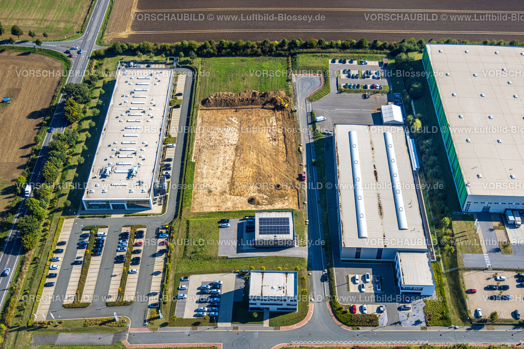 Unna220902955 | Luftbild, Industriepark Unna, Volkswagen Qualifizierungszentrum Unna mit Baustelle, Wissenschaftlersiedlung, Uelzen, Unna, Ruhrgebiet, Nordrhein-Westfalen, Deutschland