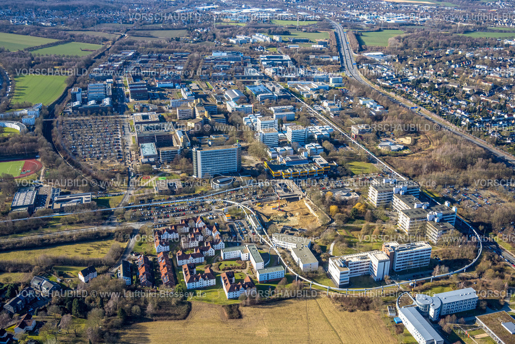 Dortmund260200279 | Luftbild, TU Technische Universität Dortmund TZDO Technologiezentrum Dortmund mit Hochbahn Schwebebahn Anlage, Gesamtübersicht, Eichlinghofen, Dortmund, Ruhrgebiet, Nordrhein-Westfalen, Deutschland
