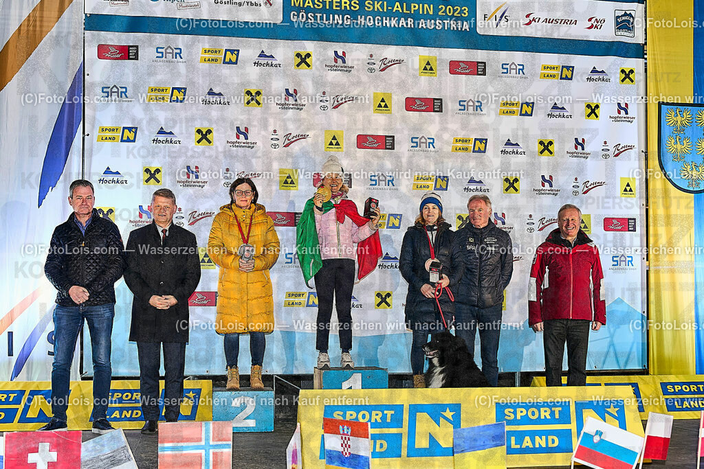 ALP4286_WCM_Siegerehrung_Tagessieg_SL_Kat-D | (C)FotoLois.com, Alois Spandl, World Criterium Masters Ski Alpin 2023 Hochkar, Slalom C, GS-B, SuperGiant A, Di 21. März 2023.