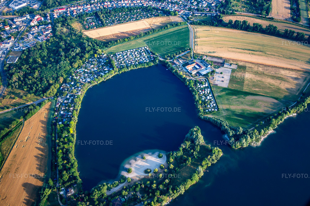 Luftbild: Steinhäuserwühlsee in Speyer im Bundesland Rheinland-Pfalz in Deutschland. Foto: IMG_136840.jpg vom 24.06.2023 durch Werner Riehm/FLY-FOTO.de