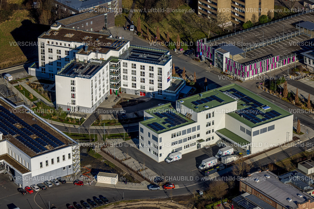 Castrop-Rauxel240106464 | Luftbild, EvK Gesundheitscampus Grutholzallee, evangelisches Krankenhaus, Tagespflege Grutholzallee, Rauxel, Castrop-Rauxel, Ruhrgebiet, Nordrhein-Westfalen, Deutschland