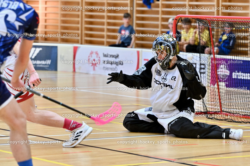 VSV Unihockey vs. KAC Floorball | #55 Maximilian Obereder KAC Floorball, VSV Unihockey vs. KAC Floorball, VSV Unihockey vs. KAC Floorball am 12.04.2025 in Villach (Ballspielhalle St. Martin), Austria, (Photo by Bernd Stefan)