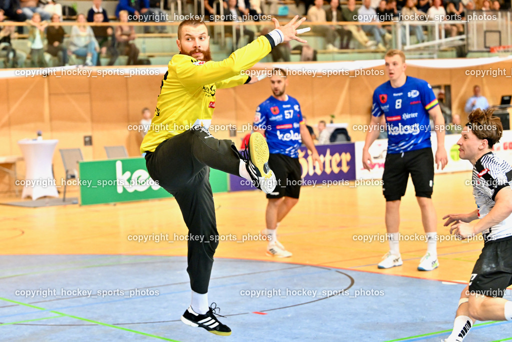 SC Ferlach vs. Schwaz Tirol Handball | #96 KONECNY Micha Martin SC Ferlach, #77 PRADER Lukas Schwaz Tirol Handball, SC Ferlach vs. Schwaz Tirol Handball, SC Ferlach vs. Schwaz Tirol Handball am 12.10.2024 in Ferlach (Ballspielhalle Ferlach), Austria, (Photo by Bernd Stefan)