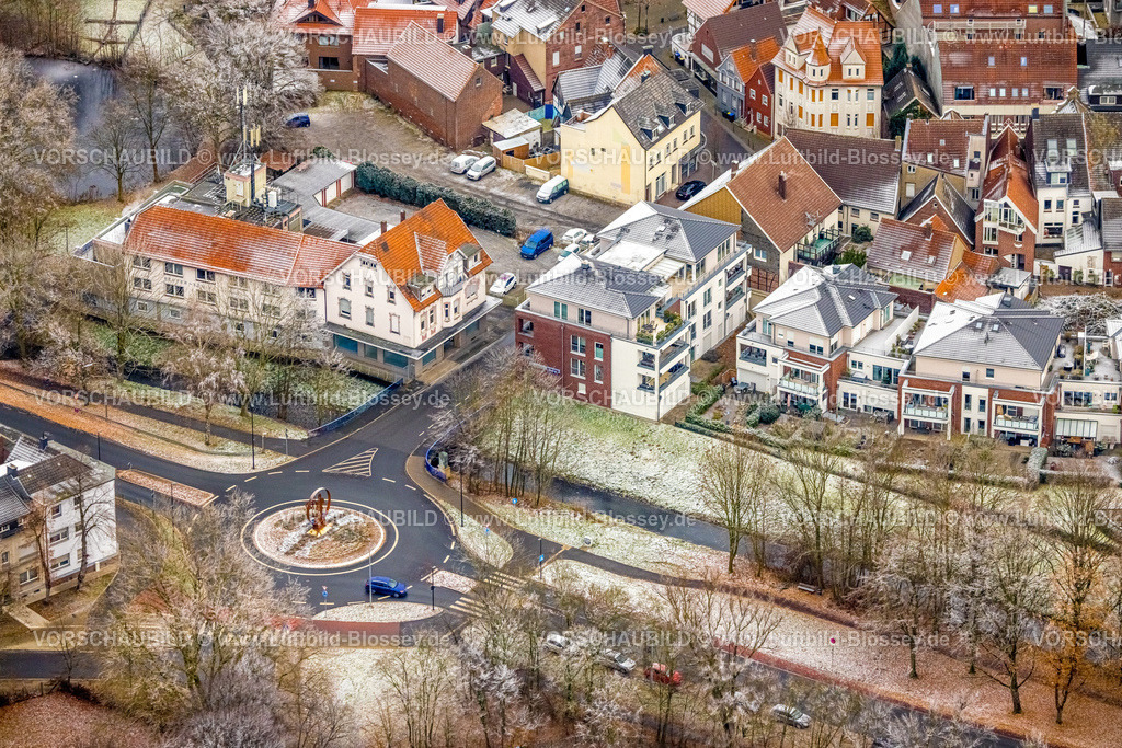 Werne221202284 | Luftbild Innenstad Werne ,Burgwall,  Werne, Ruhrgebiet, Nordrhein-Westfalen, Deutschland