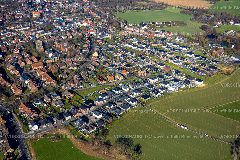 Selm230205516 | Luftbild, Ortsansicht Selm, Neubau Wohngebiet Am Klockenberg, Selm, Münsterland, Nordrhein-Westfalen, Deutschland