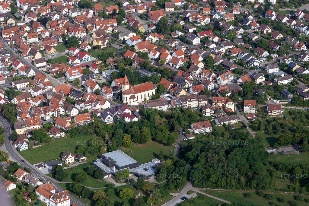Luftbild: Ortsansicht im Ortsteil Wurmlingen in Rottenburg im Bundesland Baden-Württemberg in Deutschland. Foto: IMG_008707.jpg vom 27.08.2020 durch Werner Riehm/FLY-FOTO.de