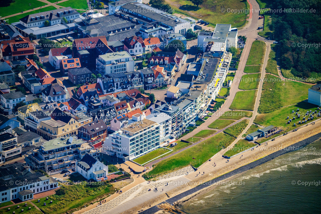 Norderney_Westküste_ELS_5918050924 | NORDERNEY 05.09.2024 Gebäudekomplex der Hotelanlage " Meeresburg " auf Norderney im Bundesland Niedersachsen, Deutschland. // Complex of the hotel building " Meeresburg " in Norderney in the state Lower Saxony, Germany. Foto: Martin Elsen