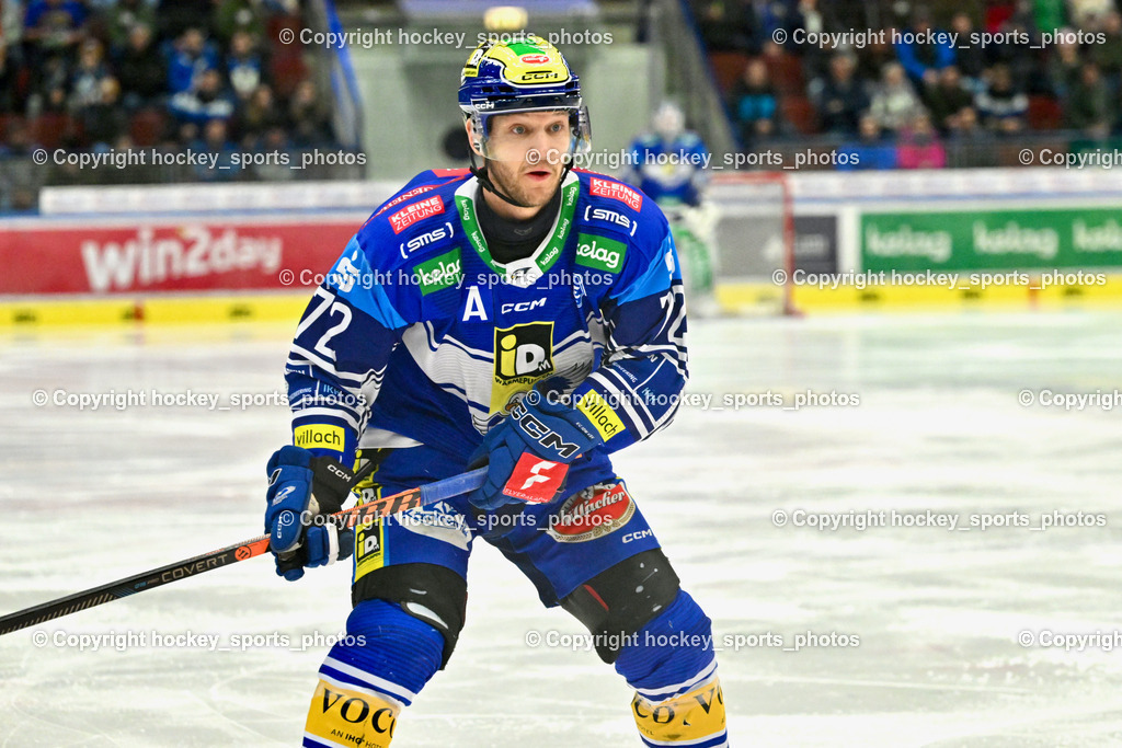EC IDM Wärmepumpen VSV vs. STEINBACH BLACK WINGS LINZ  | #72 HUGHES John EC VSV, EC IDM Wärmepumpen VSV vs. STEINBACH BLACK WINGS LINZ , EC IDM Wärmepumpen VSV vs. STEINBACH BLACK WINGS LINZ  am 28.01.2025 in Villach (Stadthalle Villach), Austria, (Photo by Bernd Stefan)