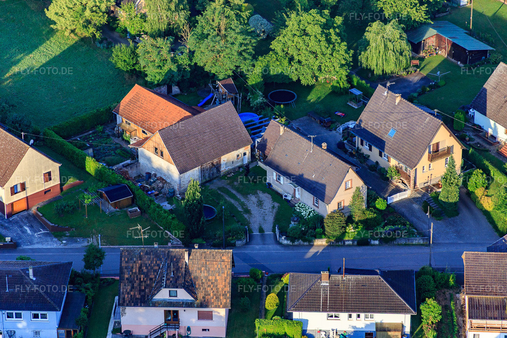 Luftbild: Rue du Moulin in Scheibenhard im Bundesland Bas-Rhin in Frankreich. – Foto: IMG_082883.jpg vom 26.06.2015 durch Werner Riehm/FLY-FOTO.de – Auflösung des Originals: 5472 x 3648 px