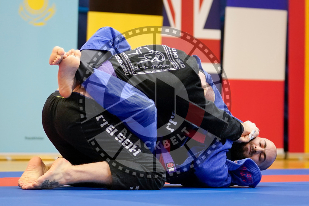 20240203PBB06244 | Fighters compete during the Brazilian Jiu-Jitsu Championship of the AJP Tour in Maintal by Frankfurt am Main, Germany, on February 2, 2024.
