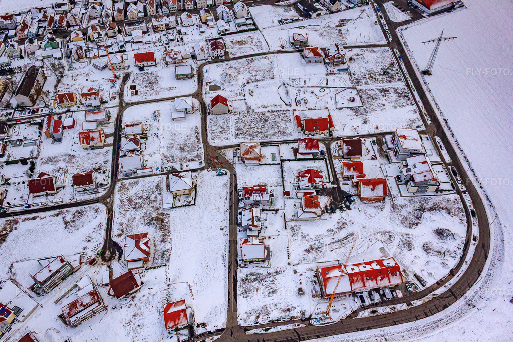 Luftbild: Am Höhenweg Im Winter bei Schnee in Kandel im Bundesland Rheinland-Pfalz in Deutschland. Foto: IMG_23532.jpg vom 16.01.2010 durch Werner Riehm/FLY-FOTO.de