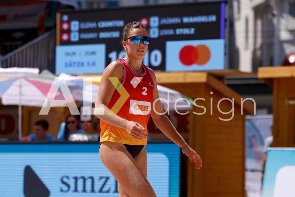 Obi BeachTour 2026 - Basel | BASEL, SWITZERLAND - JULY 18: FANNY DEECKE (SUI) during the Obi BeachTour 2026 match between CSONTOS / DEECKE (SUI) and WANDELER / STOLZ (SUI) at Barfüsserplatz on July 18, 2026 in Basel, Switzerland. - Realisiert mit Pictrs.com