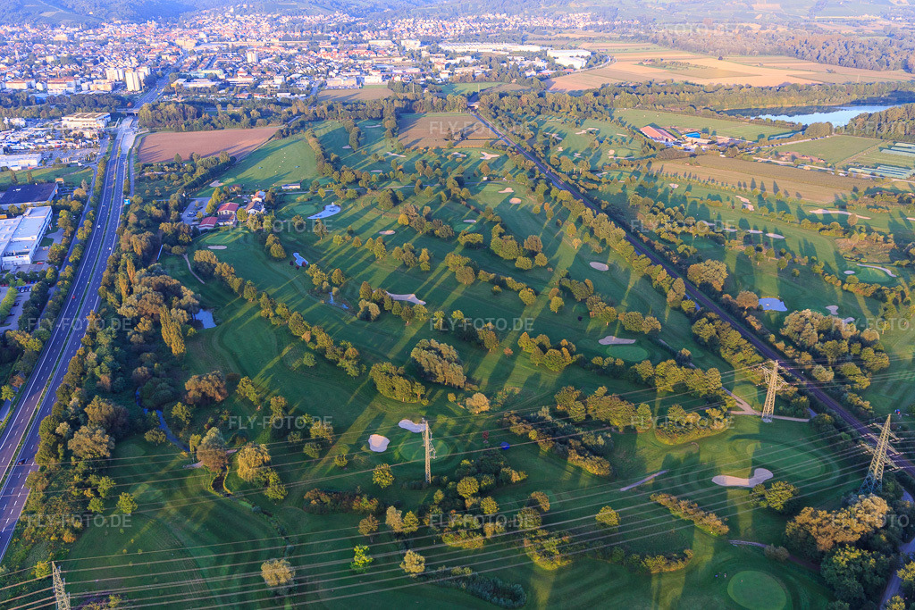Luftbild: Golfplatz des Golf-Club Bensheim e.V. aus Westen in Bensheim im Bundesland Hessen in Deutschland. Foto: IMG_103089.jpg vom 28.08.2017 durch Werner Riehm/FLY-FOTO.deGolfclub Bensheim