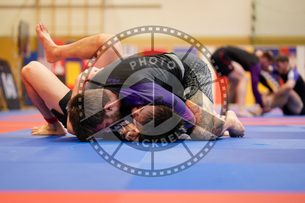 20240203PBB09326 | Fighters compete during the Brazilian Jiu-Jitsu Championship of the AJP Tour in Maintal by Frankfurt am Main, Germany, on February 2, 2024.