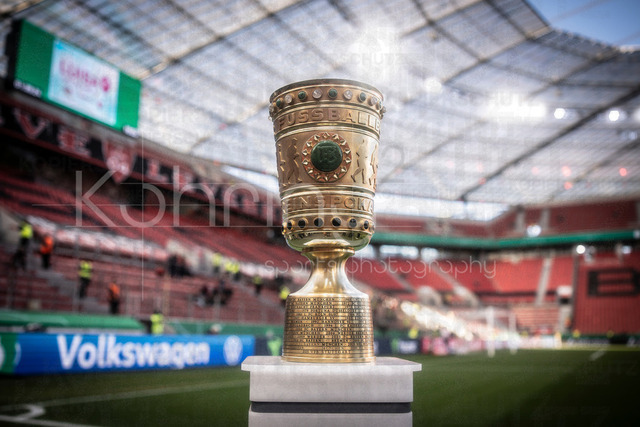 DFB Cup semifinal match Bayer 04 Leverkusen vs. FC Bayern Munich, 22.04.2026 | LEVERKUSEN, GERMANY - APRIL 22, 2026: The DFB Cup before the German DFB Cup semifinal match between Bayer 04 Leverkusen vs. FC Bayern Munich at BayArena on April 22, 2026 in Leverkusen, Germany. DFL REGULATIONS PROHIBIT ANY USE OF PHOTOGRAPHS AS IMAGE SEQUENCES AND/OR QUASI-VIDEO.