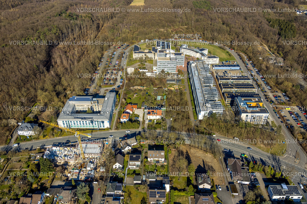 Hagen250302323 | Luftbild, FernUniversität Hagen, Baustelle an der Feithstraße, Hochschulviertel, Hagen, Ruhrgebiet, Nordrhein-Westfalen, Deutschland