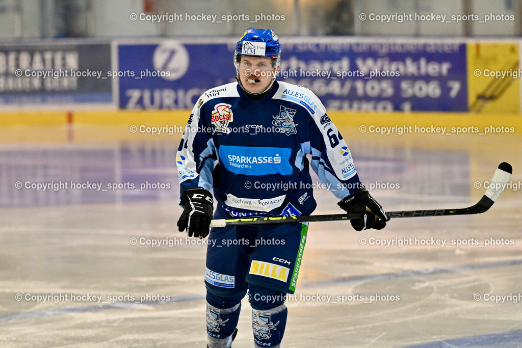ESC Steindorf vs. MET PHOTOVOLTAIK HORNETS SPITTAL | #64 Stichauner Fabian ESC Steindorf, ESC Steindorf vs. MET PHOTOVOLTAIK HORNETS SPITTAL, ESC Steindorf vs. MET PHOTOVOLTAIK HORNETS SPITTAL am 26.10.2024 in Steindorf (Ossiachersee Halle), Austria, (Photo by Bernd Stefan)