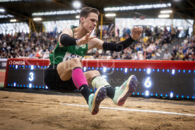 Deutsche Leichtathletik-Hallenmeisterschaften; Dortmund, 28.02.2026 | Julian Karsten (VfL Wolfsburg, 313); Deutsche Leichtathletik-Hallenmeisterschaften am 28.02.2026 in der Helmut-Körnig-Halle in Dortmund. 